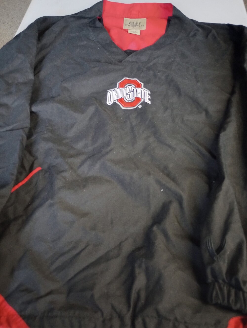 Ohio State Men's Black Vesi Sportswear Pullover Windbreaker Size Large